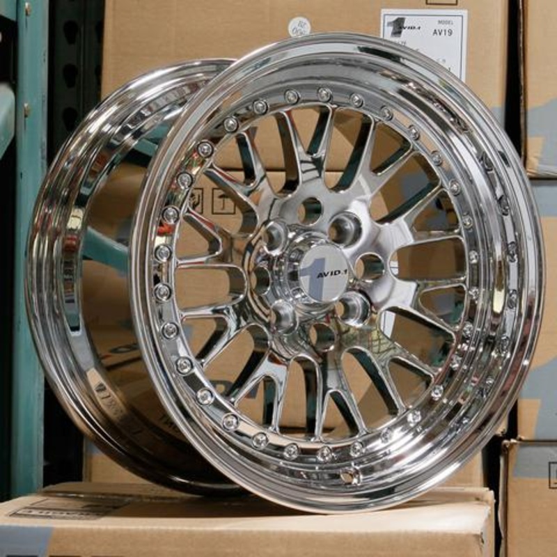 Avid 1 Wheels AV-12 CHROME PVD 15×8 4×100 et25 cb73.1