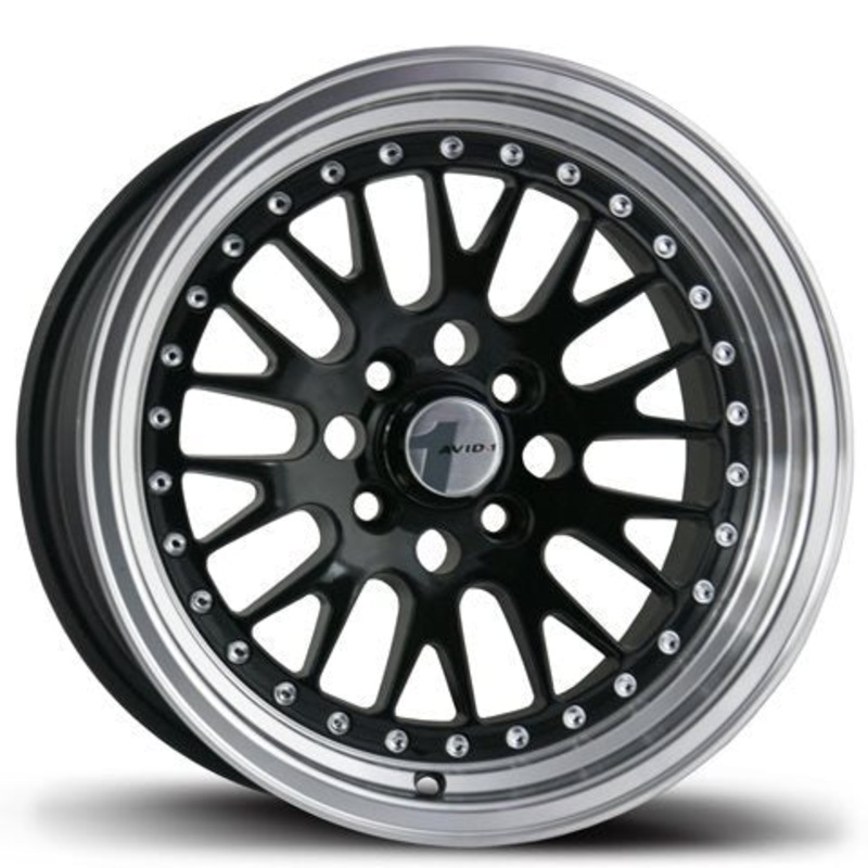 Avid 1 Wheels AV-12 Gloss Black 15×8 4×100 et25 cb73.1