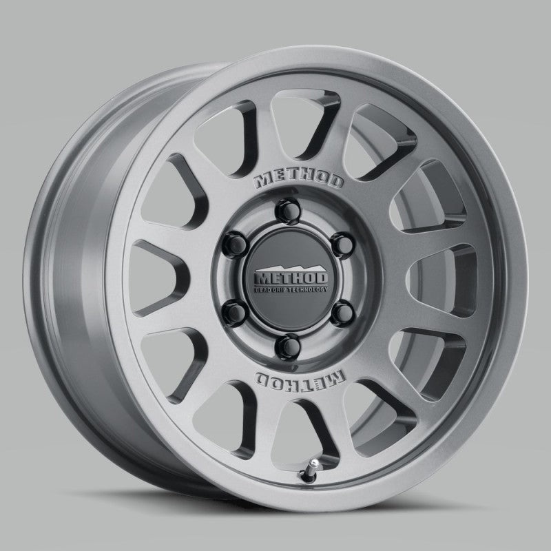 Method MR703 17×7.5 +50mm Offset 6×130 84.1mm CB Gloss Titanium Wheel