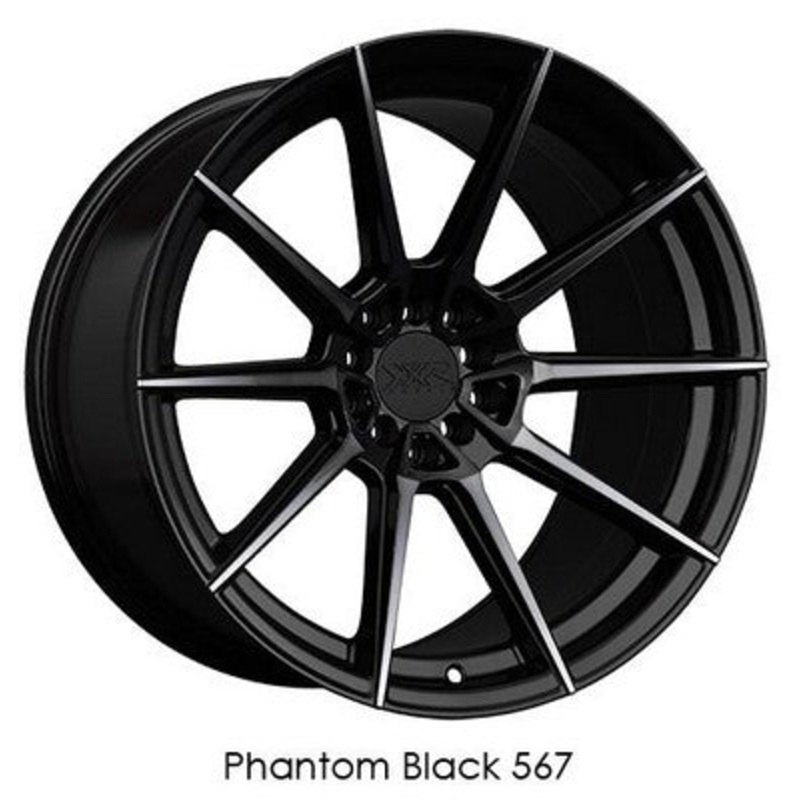 XXR Wheels 567 Phantom Black 18×9.5 5×100 5×114.3 et38 cb73.1