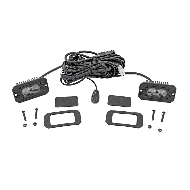 3×1.75 Inch Black Series LED Slim Aux | SAE Fog | Flush Mount | Pair