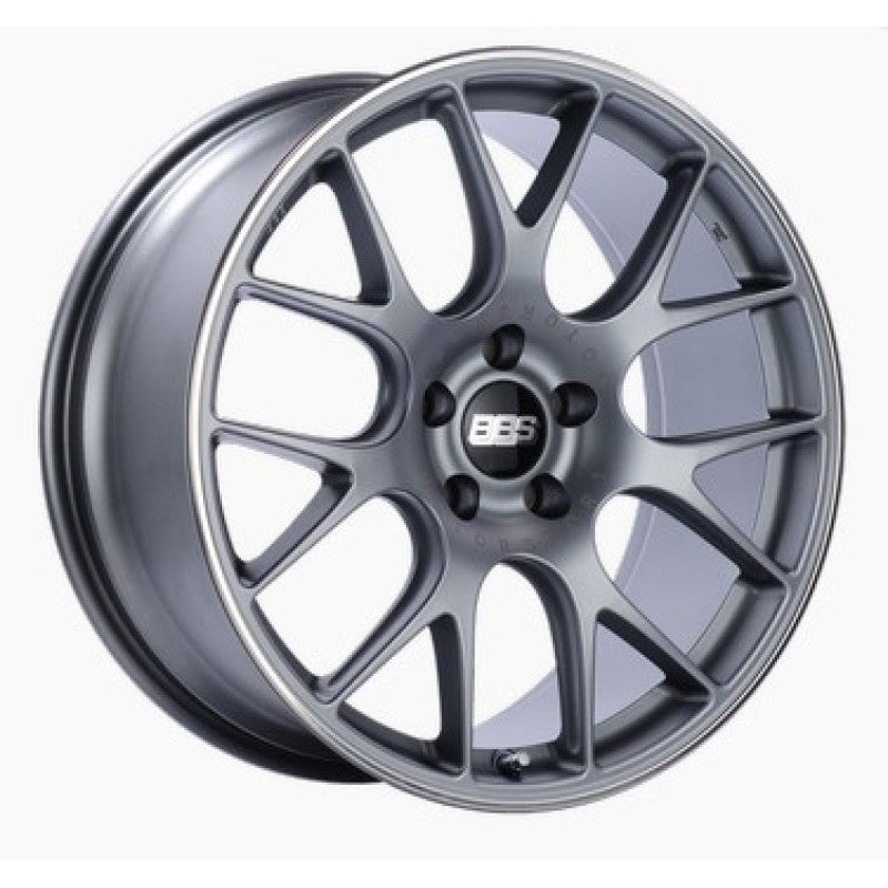 BBS CH-R 19×8.5 5×112 ET32 Satin Titanium Polished Rim Protector Wheel -82mm PFS/Clip Required