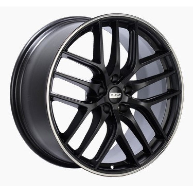 BBS CC-R 19×10 5×112 ET48 Satin Black Polished Rim Protector Wheel -82mm PFS/Clip Required