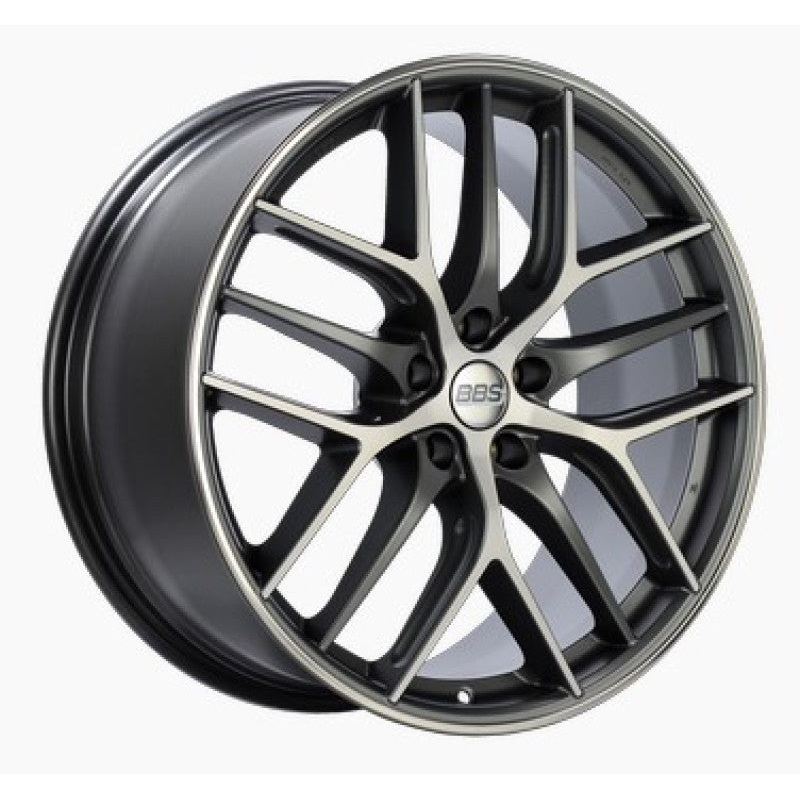 BBS CC-R 19×10 5×112 ET48 Satin Graphite Diamond Cut Polished Rim Protector Wheel -82mm PFS Required