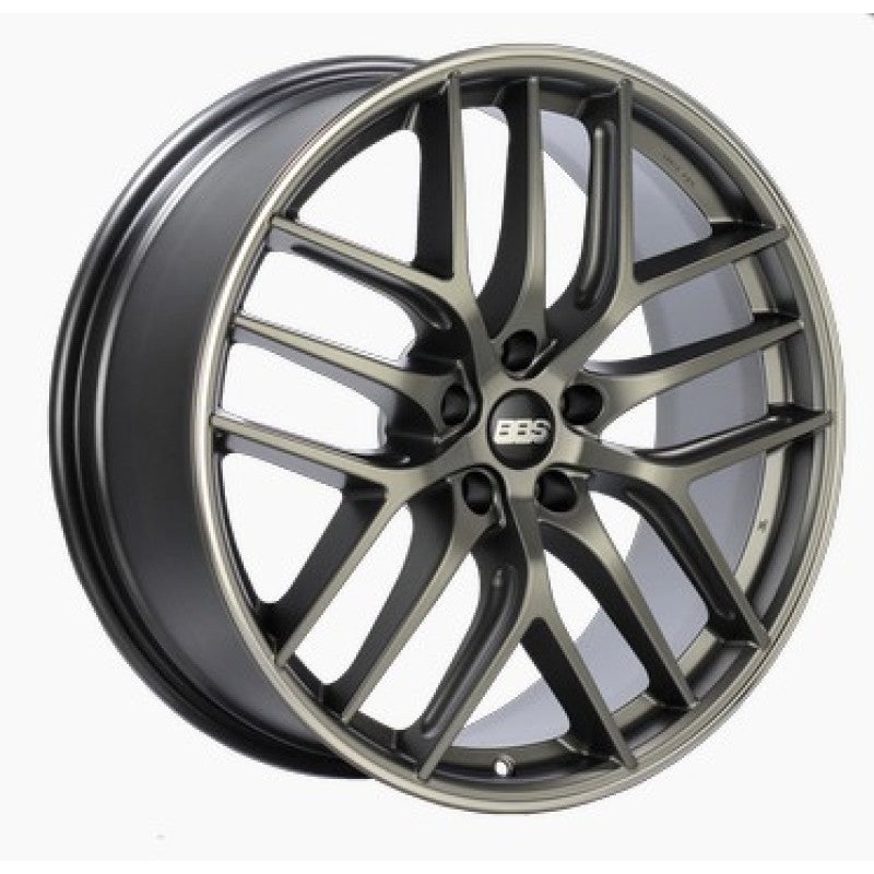 BBS CC-R 19×10 5×112 ET48 Satin Platinum Polished Rim Protector Wheel -82mm PFS/Clip Required