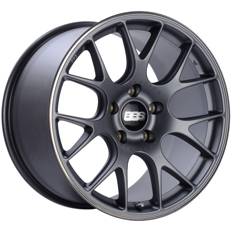 BBS CH-R 19×10 5×130 ET38 CB71.6 Satin Titanium Polished Rim Protector Wheel
