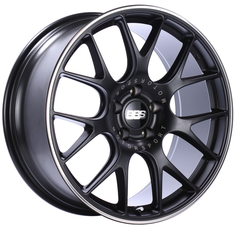 BBS CH-R 20×9 5×112 ET25 Satin Black Polished Rim Protector Wheel -82mm PFS/Clip Required