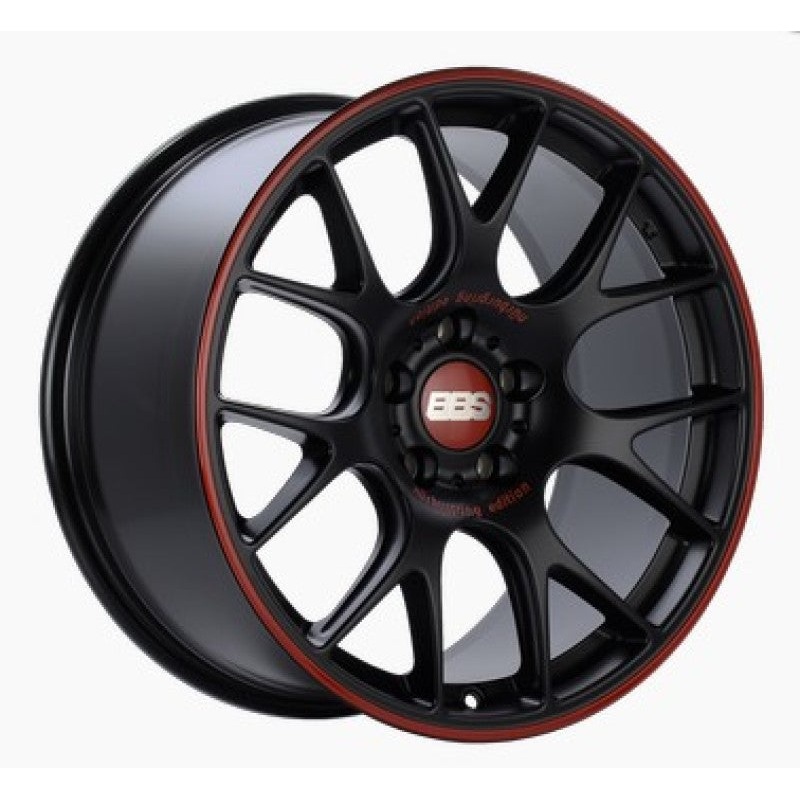 BBS CH-R Nurburgring Edition 19×8.5 5×112 ET48 Satin Black/Red Lip Wheel – 82mm PFS/Clip Req.