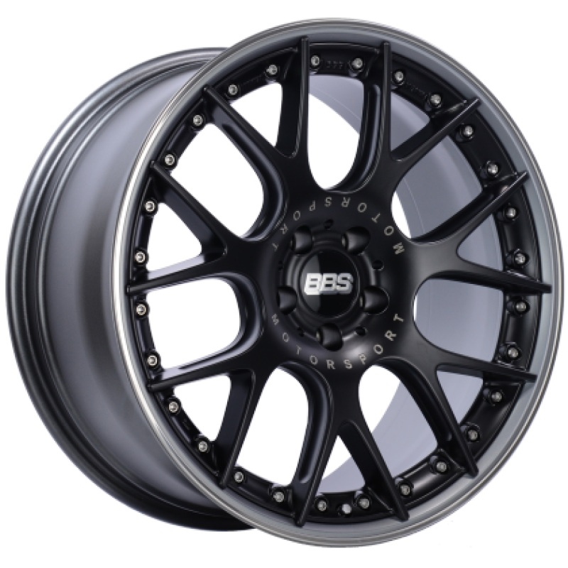 BBS CH-RII 21×9 5×112 ET32 Satin Black Center Platinum Lip SS Rim Prot Wheel PFS Req w/MS Etching