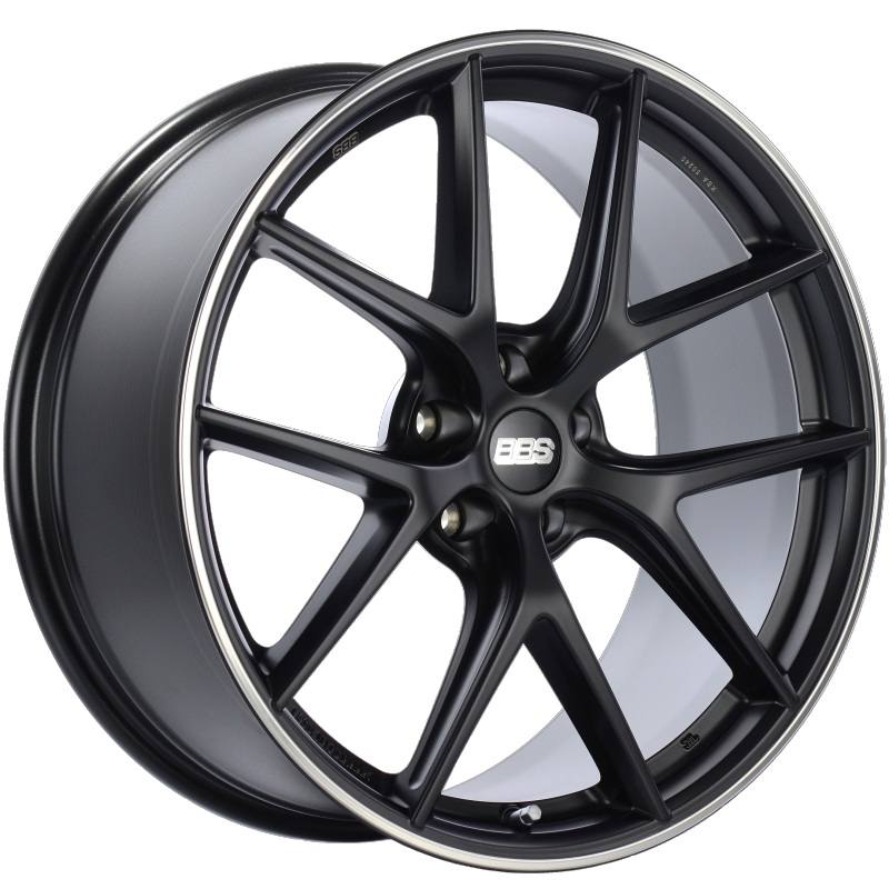 BBS CI-R 20×9.5 5×120 ET40 Satin Black Polished Rim Protector Wheel -82mm PFS/Clip Required