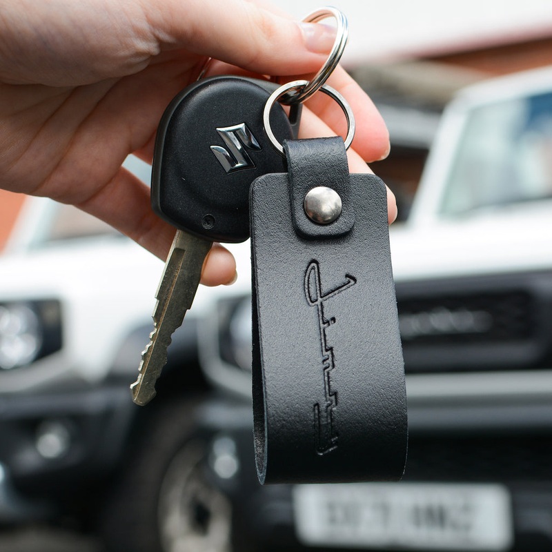 HIGH PEAK “Jimny” Leather Embossed Keyring Black