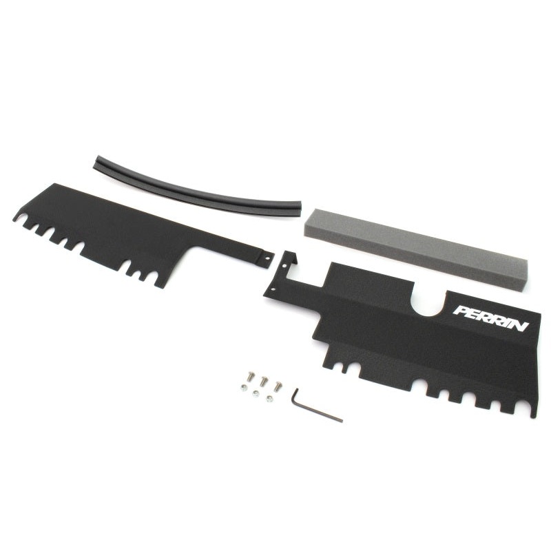 Perrin 15-21 WRX/STI Radiator Shroud (With OEM Intake Scoop) – Black