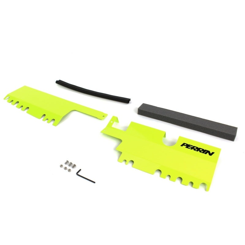 Perrin 15-21 WRX/STI Radiator Shroud (With OEM Intake Scoop) – Neon Yellow