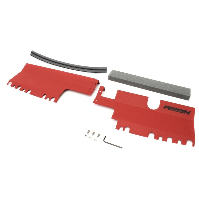 Perrin 15-21 WRX/STI Radiator Shroud (Without OEM Intake Scoop) – Red