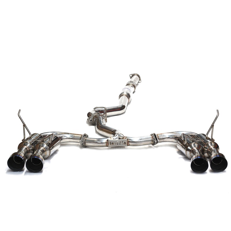 Invidia Gemini R400 Single Layer Quad Titanium Tip Catback Exhaust 2015+ WRX/STI