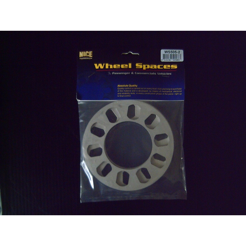 5 STUD PAIR MULTI STUD SLIP ON WHEEL SPACERS ( 8MM )