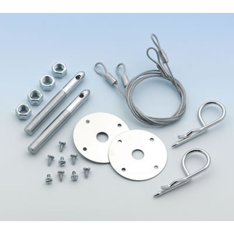 CHROME HOOD & DECK BONNET PINS KIT