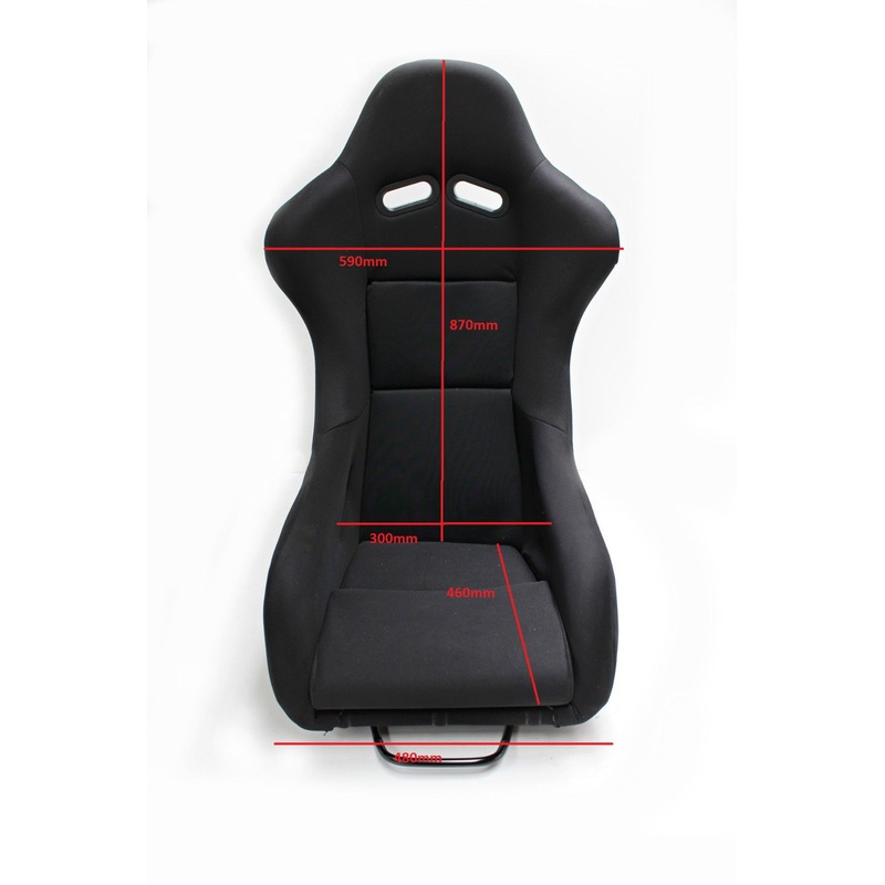Bride Vios 3 Style Fixed Back Bucket Raceseat Plain Black – Large