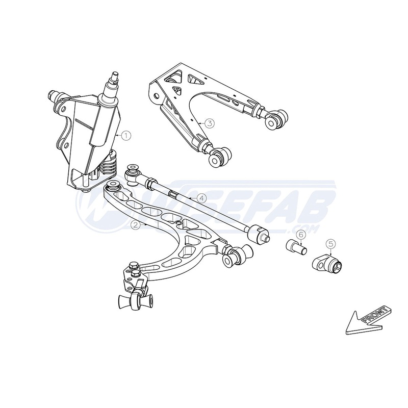 WISEFAB = Nissan R Chassis R34 Skyline Gt-t Front Steering Lock Kit