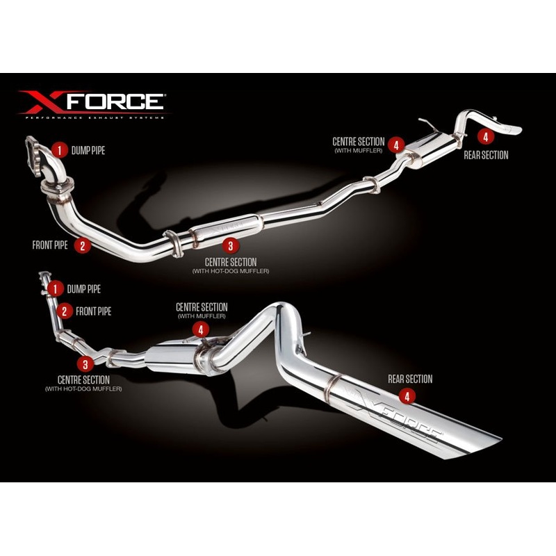 X Force 3″ Stainless Steel Turbo Back Exhaust Nissan Navara D22 2.5L TD 1997-2008