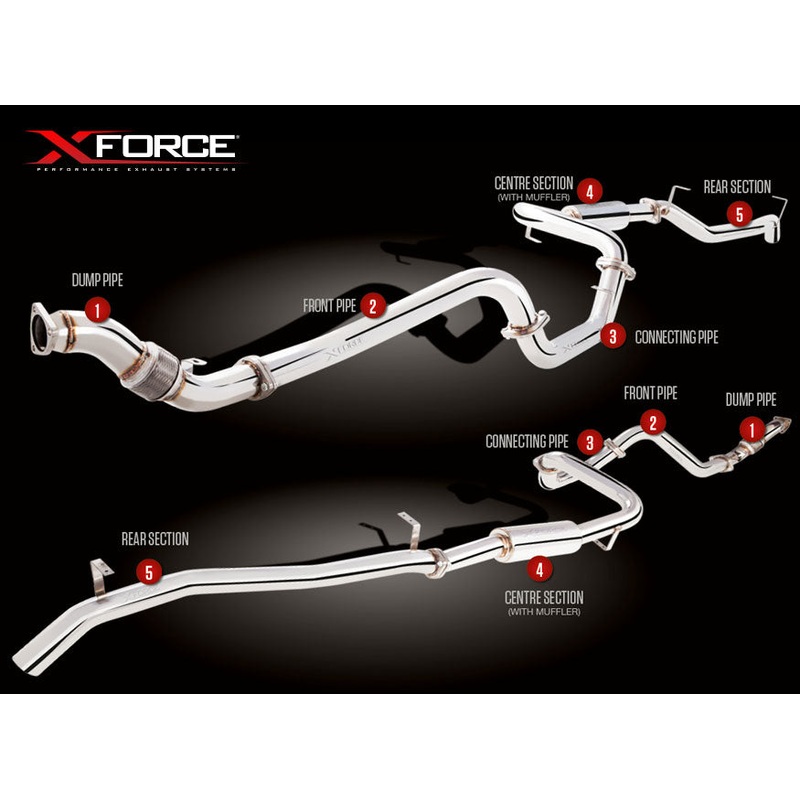 X FORCE TOYOTA LANDCRUISER 76 SERIES WGN 07-16 3 Turbo Back Exhaust