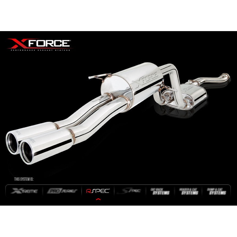 X FORCE FPV F6 BA/BF TURBO UTE 03-07 Dual 2.5 Stainless Cat Back Exhaust