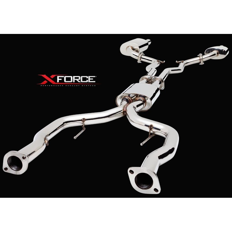 X FORCE HSV CLUBSPORT E2-E3 09-12 Twin 3 Stainless Cat-Back Exhaust -Original Tips