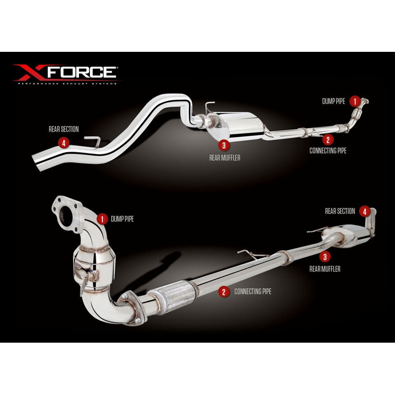 X FORCE ISUZU D-MAX 2WD 12-18 3 Turbo-Back Steel Exhaust