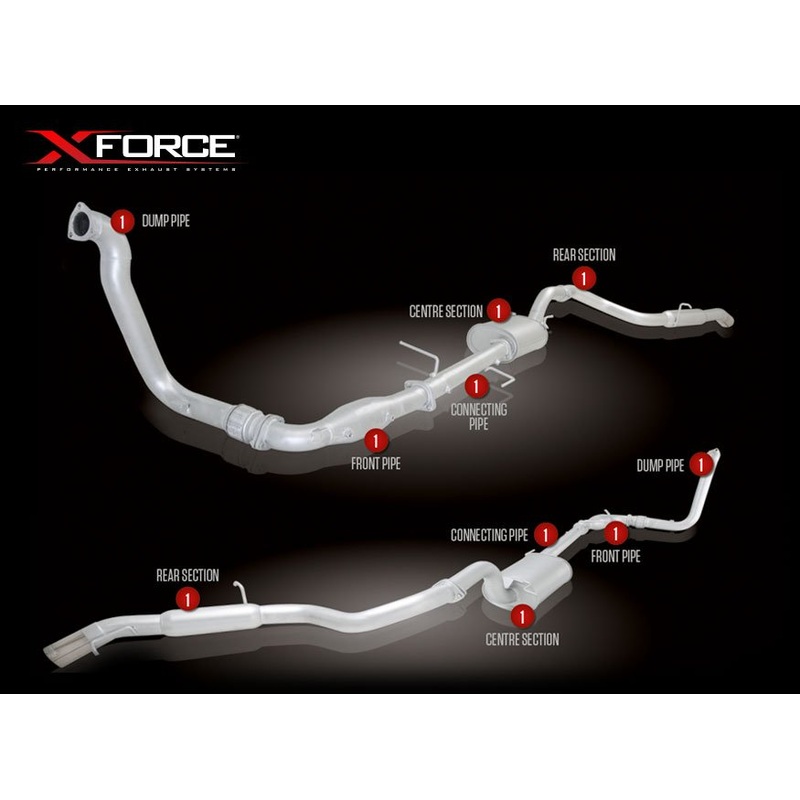 X FORCE MITSUBISHI PAJERO NS-NT 3″ Turbo Back Exhaust without Cat (DPF ONLY)