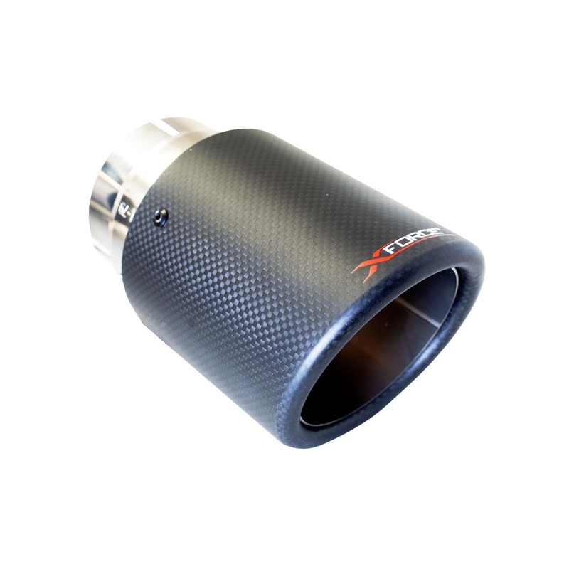 X FORCE VW GOLF R MK6 & MK7 10-12 4″ Stainless Exhaust Tips (CARBON FIBRE)