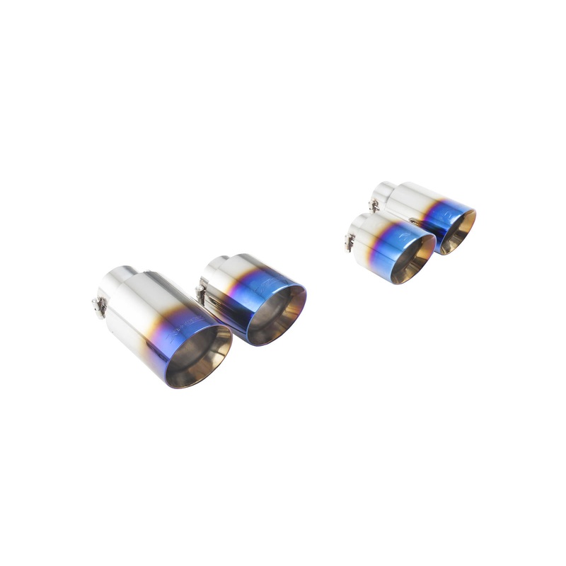 X FORCE VW GOLF R MK6 & MK7 13-17 / 4″ Stainless Quad Exhaust Tips (BURNT BLUE)