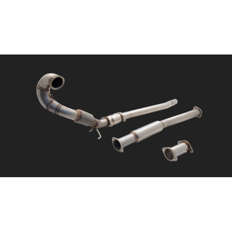 X FORCE VW GOLF R MK7.5 18-21 / 3.5″-3″ Stainless Dump/Front Pipe and Cat Kit