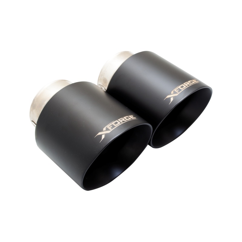 X FORCE VW SCIROCCO R 11-17 / 4″ Stainless Exhaust Tips (BLACK)