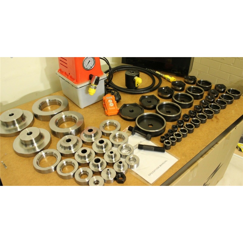56 Pcs Dimple Die+Electric Hydraulic Kit 16-114mm cut 1/2-4 in RADIUS