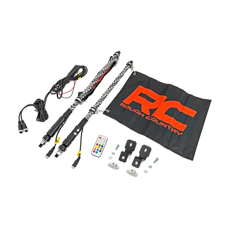 Whip Mount | 2′ Multl-Color LED Whip Pair | Can-AM Defender/Segway