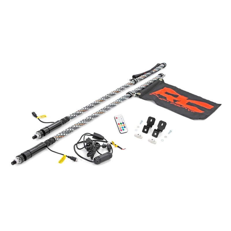 Whip Mount | 4′ Multl-Color LED Whip Pair | Can-AM Defender/Segway