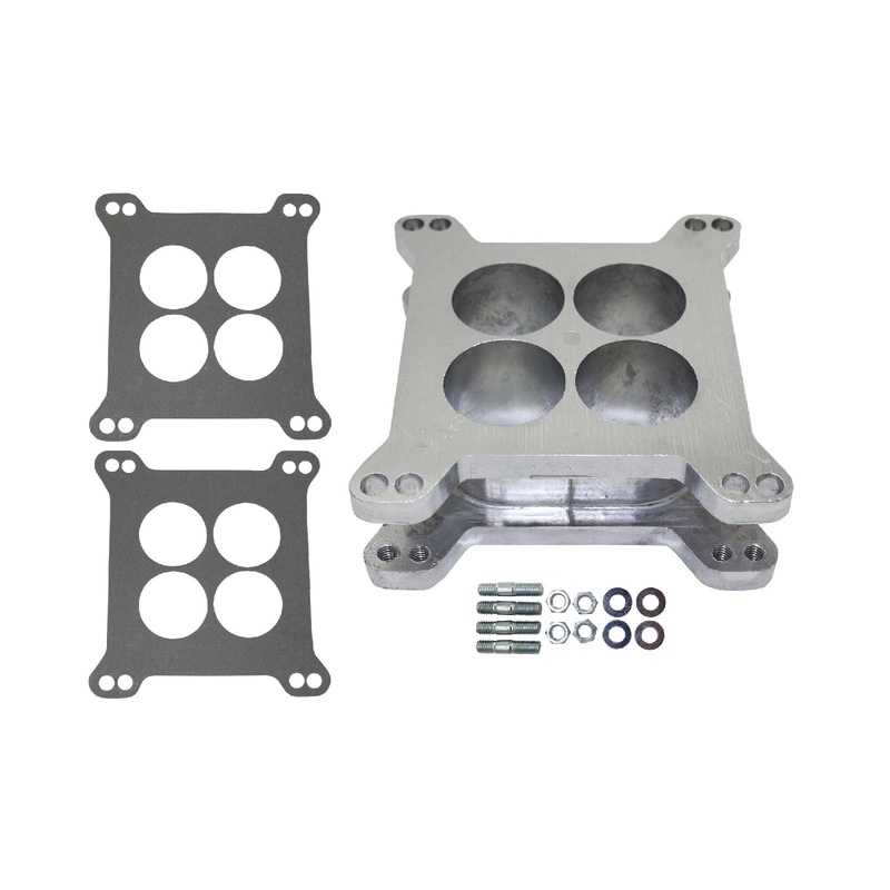1/2″ Aluminum 4-Hole Tapered Port 4BBL Carburetor Adapter Kit