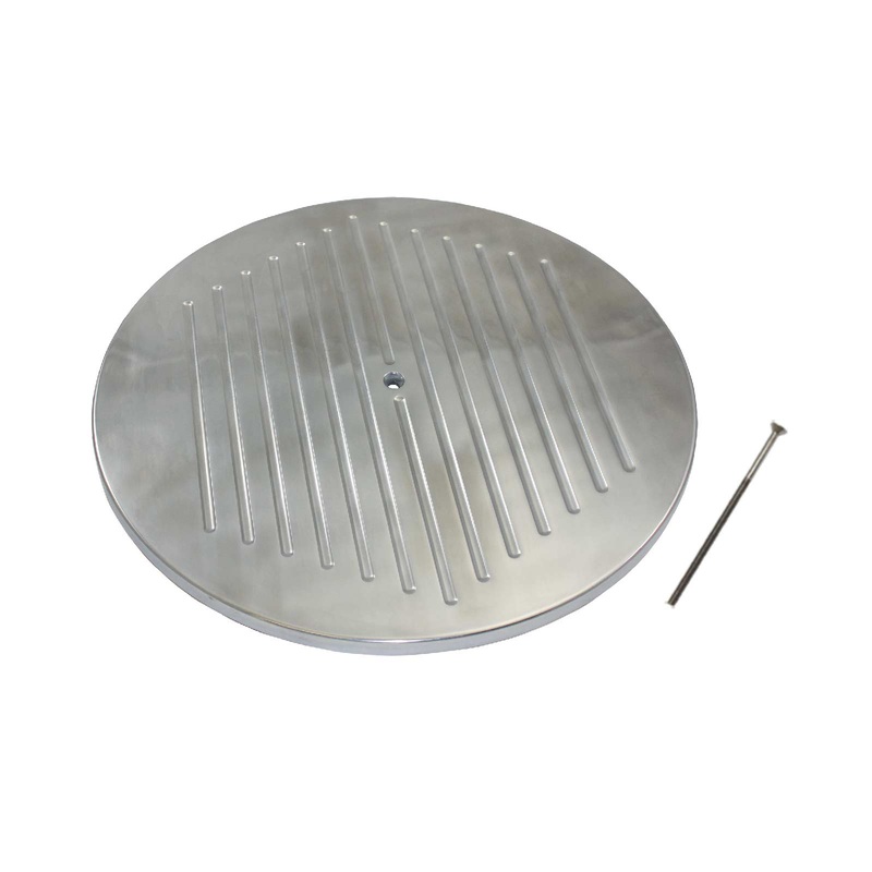 14″ Polished Aluminum Ball Milled Air Cleaner Top
