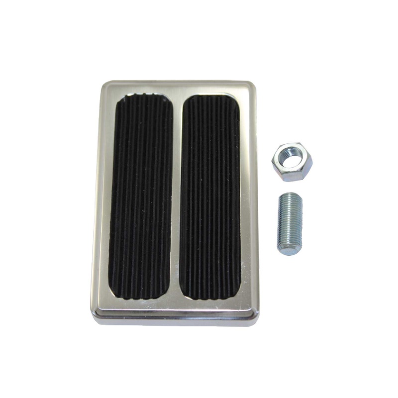 3 1/8″ x 2″ Polished Aluminum Brake Pedal Pad