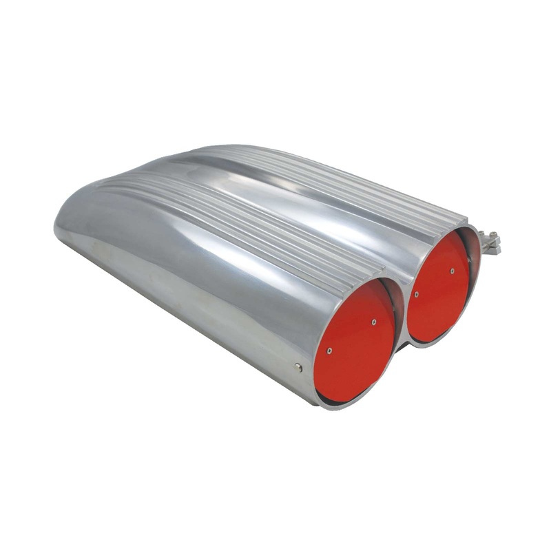 Finned Aluminum Air Cleaner & Hood Scoop Kit – Polished