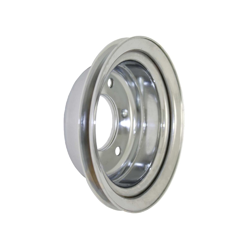 Ford Small Block Single-Groove Chrome Steel Crankshaft Pulley