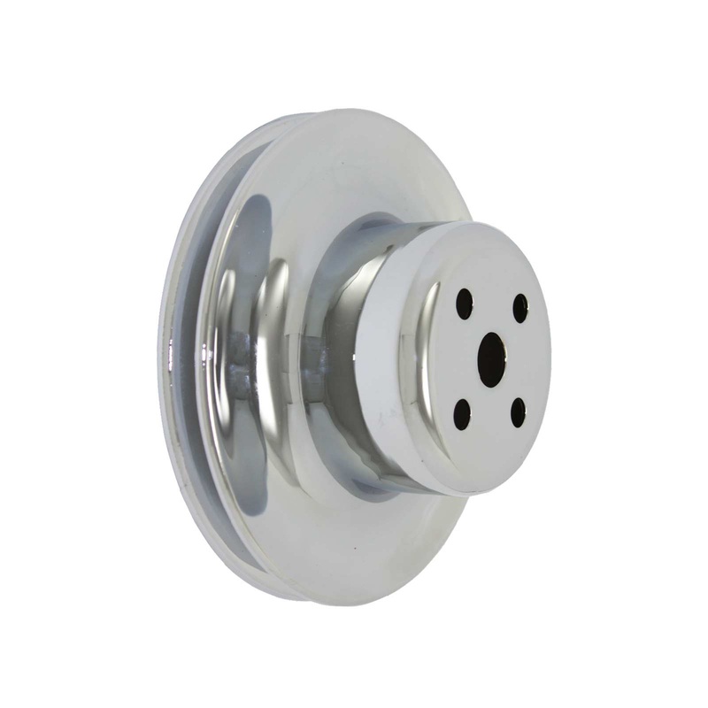 Ford Small Block Single-Groove Chrome Steel Water Pump Pulley