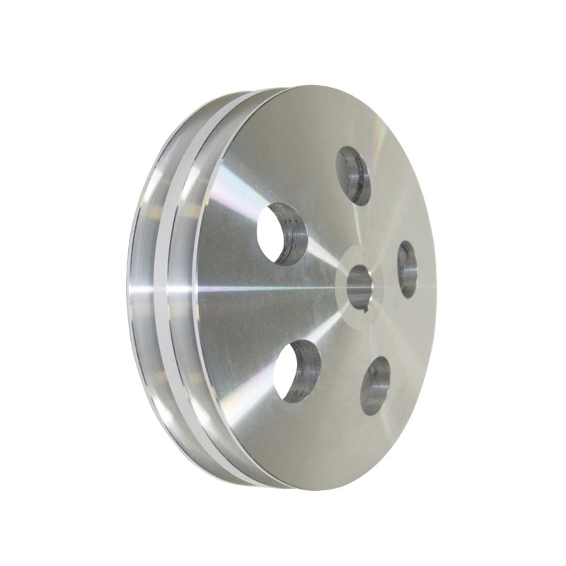 GM Saginaw Power Steering Pump Double-Groove Aluminum Pulley – Satin