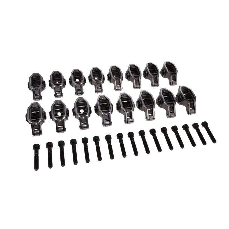 Ford Godzilla Pro Series Cast Steel Rocker Arms, 1.8 Ratio, Needle Bearing Trunnion, Needle Bearing Tip