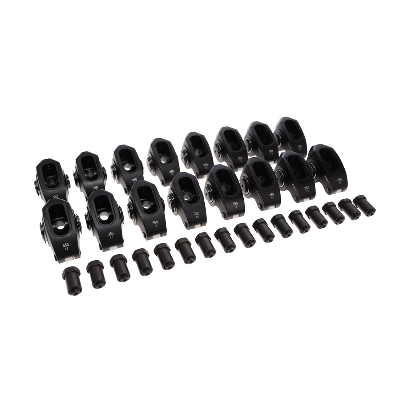 Small Block Chevy Pro Series 2024 Aluminum Roller Rocker Arms, 1.5 Ratio, 3/8 in. Stud, Needle Bearing Tip