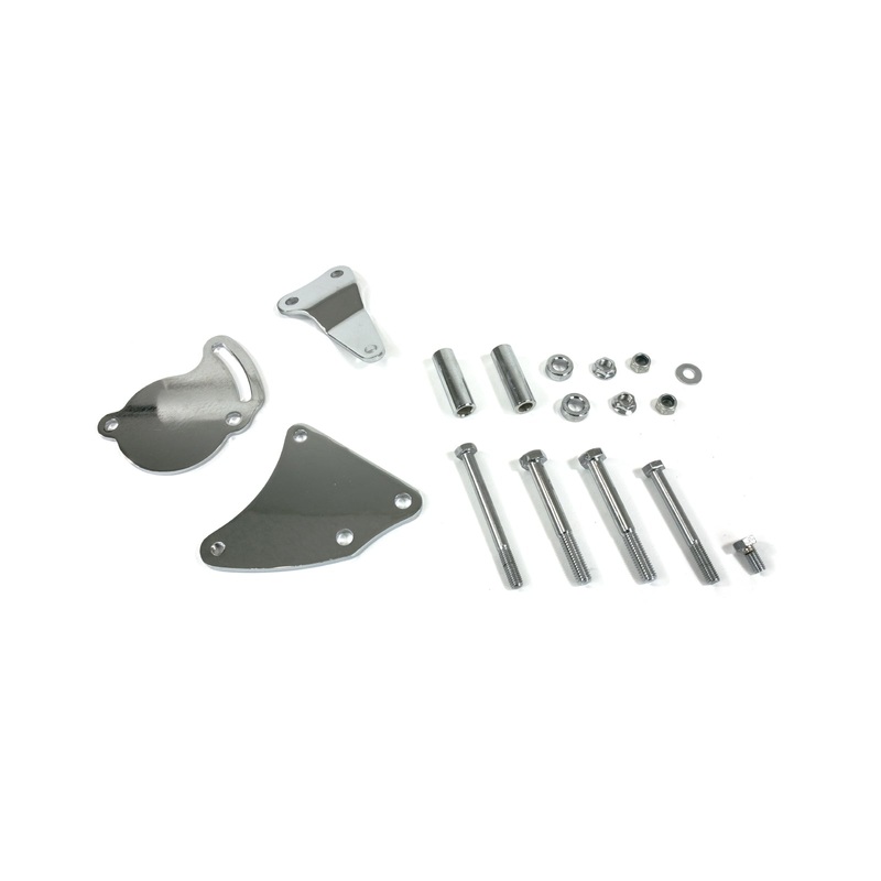 Chevrolet Small Block Short Water Pump Type II Power Steering Bracket – Chrome