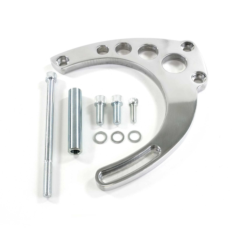 Chevy Big Block Long Water Pump Mid-Mount Alternator Bracket – Polished