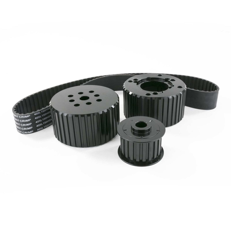 Chevy Small Block Short Water Pump Gilmer Style Pulley Kit – Black