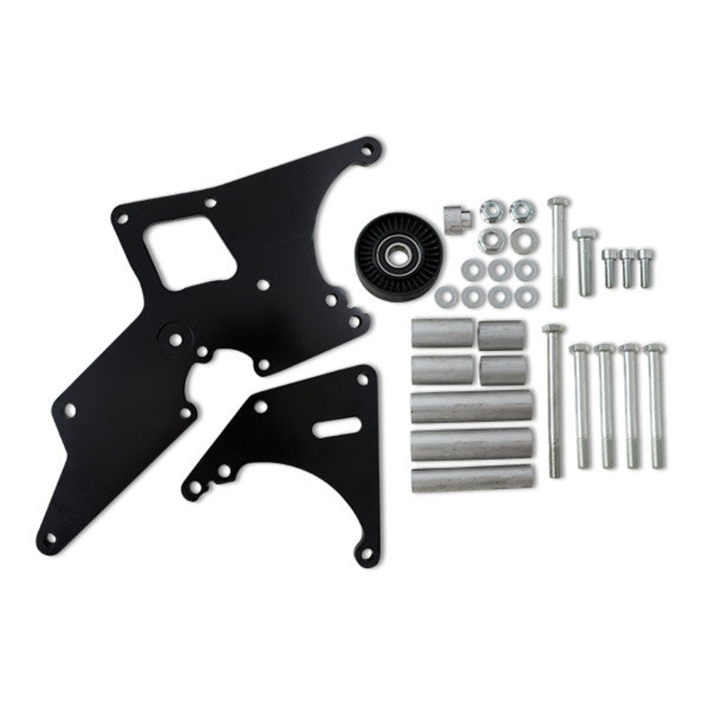 GM Car LS1/LS2 Alternator & Power Steering Relocation Bracket – Black