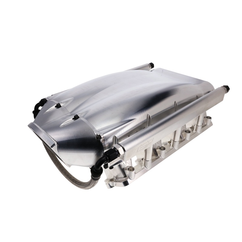 GM LS Rectangle Port V Series Billet Aluminum Low-Rise Intake Manifold – Natural
